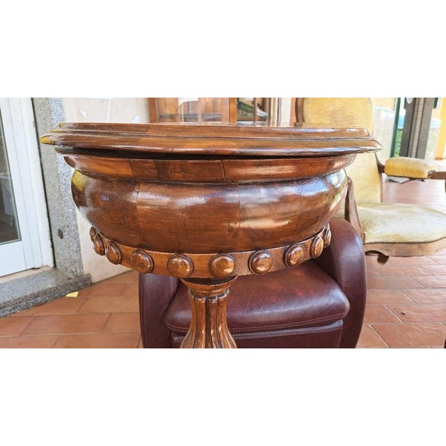 Victorian Coffee Table with Column Base, 1800s For Sale - Image 4 of 8