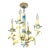 Vintage Painted Metal Flower Chandelier For Sale