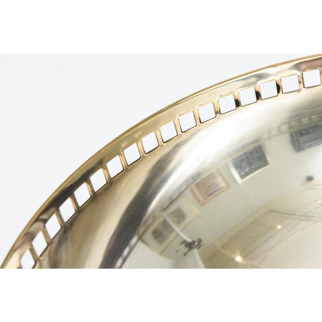 Metal Vintage Richard Meier for Swid Powell Silver-Plate Skyscraper Large Bowl 90's Italian For Sale - Image 7 of 10