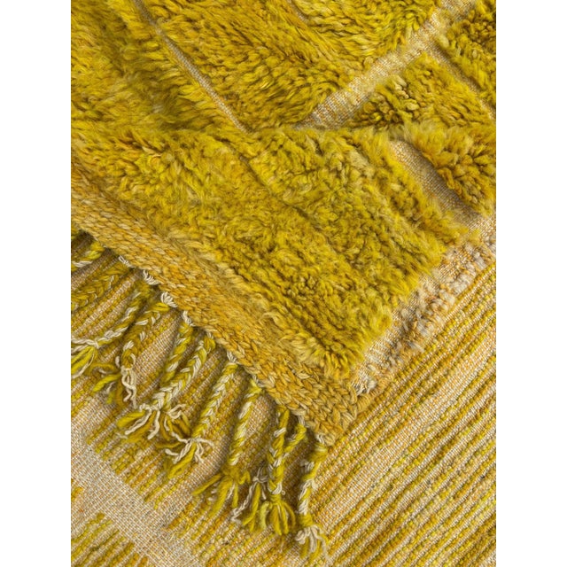 Early 21st Century Moroccan Mustard Yellow Mrirt Rug, 2010s For Sale - Image 5 of 12