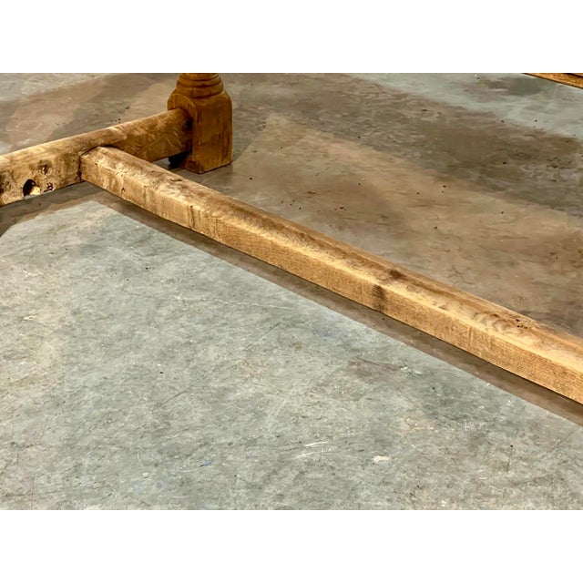 Bleached Oak Farmhouse Dining Table, 1925 For Sale - Image 10 of 18