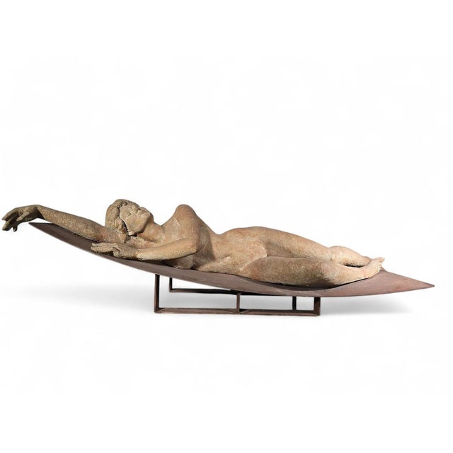 1970s Mañosa, Large Sculpture of a Reclining Woman, 1970, Terracotta For Sale - Image 5 of 12