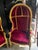 1970s Pair of Gold Trim Red Baroque Porters Chairs For Sale - Image 4 of 12