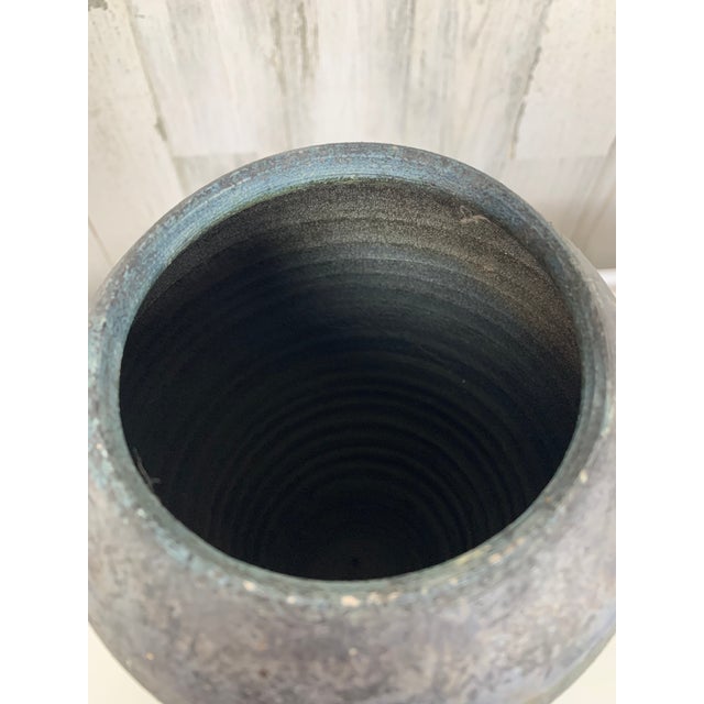 Vintage Raku Fired Vessel For Sale - Image 4 of 12