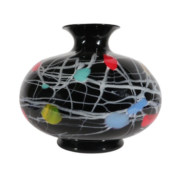 Versace & Archimede Seguso Murano Blown Glass Footed Vase For Sale In Philadelphia - Image 6 of 10