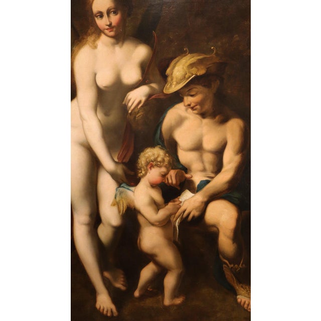 Antonio Allegri, The Education of Love, 1700, Oil on Canvas, Framed For Sale - Image 12 of 16