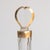 Antique Hand Blown Cut Glass Decanter A faceted vertical cut body with rococo style gilded floral garlands and the most...