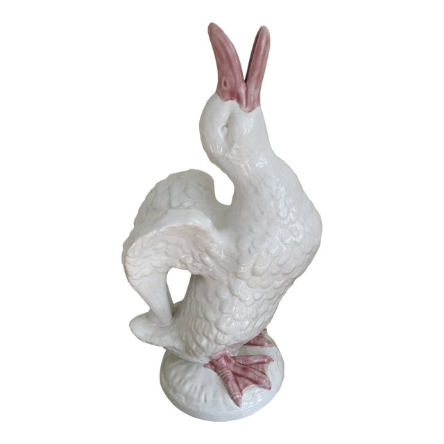 Contemporary Bordallo Pinhiero White Goose Pitcher For Sale