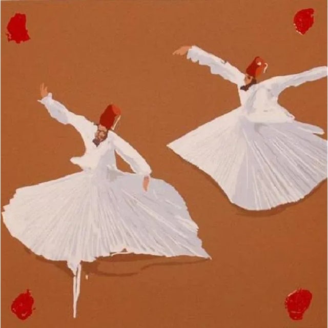 Aldo Mondino: "Turkish brown" Color serigraphy cm. 39x39 Exemplary No. of 100 Signed and numbered by hand by the artist on...