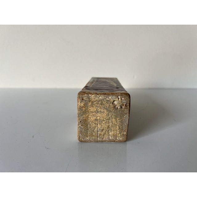 Brown Mid-Century Organic Modern Studio Pottery Bud Vase For Sale - Image 8 of 9