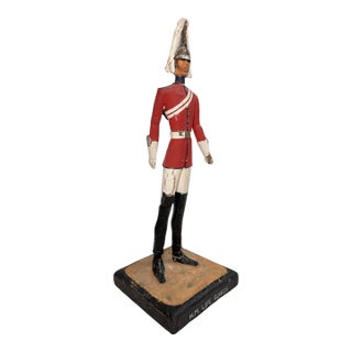 Antique 19th Century British Life Guard Troop Hand Carved Wood Sculpture Statue For Sale