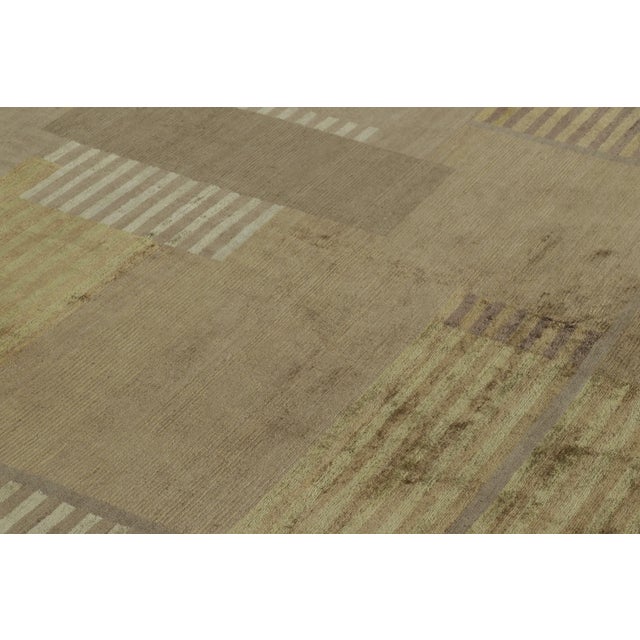 Rug & Kilim Rug & Kilim’s Modern Geometric Rug in Brown Tones For Sale - Image 4 of 10
