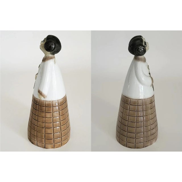 1960s !960s Swedish Porcelain Girl With Flower Figurine For Sale - Image 5 of 11