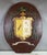 Coat of Arms panel in painted sheet metal, early 20th century Wear consistent with age and use. Width: 70 cm (27.56 inch)...