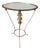 Vintage Hollywood Regency Plant Side Table in Gilt Wrought Iron and Glass, 1960s For Sale