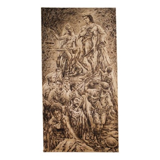 Vittorini C., 1980s, Canvas & Mixed Media For Sale