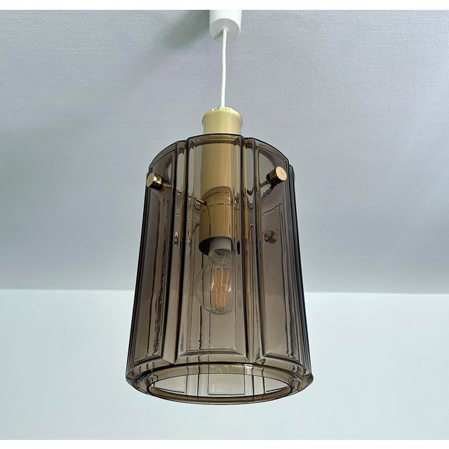 1970s Vintage Pendant Lights in Glass from Glashütte Limburg, 1970s, Set of 2 For Sale - Image 5 of 18