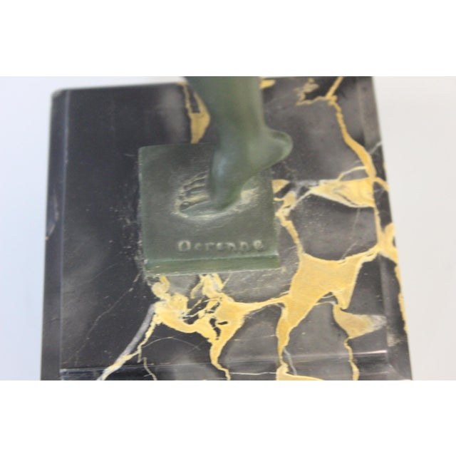 Art Deco Cast Iron Dancer Babbitt by Derenne, 1930 For Sale - Image 4 of 13