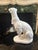 Vintage Hollywood Regency White-Glazed Greyhound Whippet Statue For Sale - Image 9 of 11