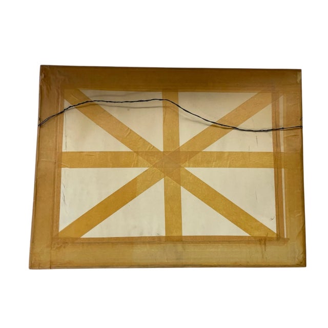 Wood Possibly Original Mid-Century Modern Watercolor Landscape Painting Signed Mary,1969 For Sale - Image 7 of 10