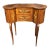 1940s Two-Drawer Continental Marquetry Mahogany Kidney Dressing Table For Sale