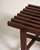 Vintage Dark Wood Slatted Bench, 1970s For Sale - Image 4 of 9