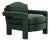 Olive Linen Elio Lounge Chair by Ceraudo For Sale