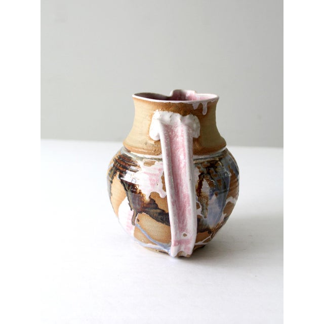 Late 20th Century Vintage Studio Pottery Pitcher For Sale - Image 5 of 11