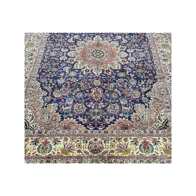 1970s Old Persian Tabriz Masterpiece Rug 8’2″ X 11’6″ For Sale In Dallas - Image 6 of 12