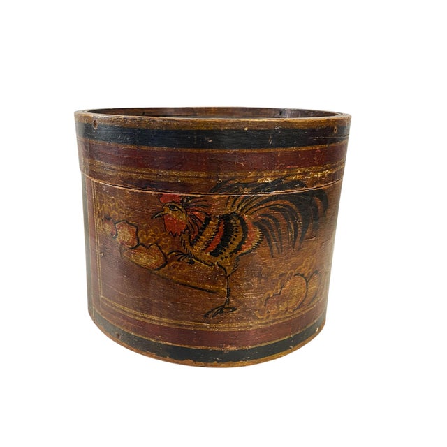 Chinese Antique Chinese Lacquer Bentwood Hat Box For Sale - Image 3 of 8