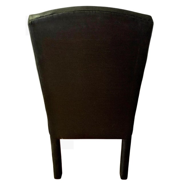 1970s Upholstered Black Dining Chairs - Set of 8 For Sale - Image 5 of 8