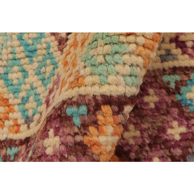 Maroon Contemporary Balochi Clarence Hand Knotted Wool Rug - 3'6'' X 5'2'' For Sale - Image 8 of 10