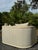 White Wicker Loveseat With Red, White & Blue Stripe Upholstery For Sale - Image 8 of 9