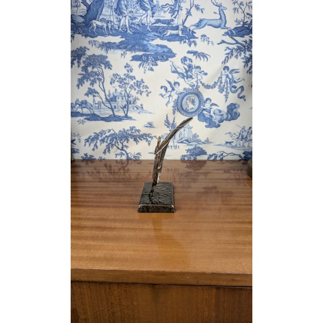 1990s Vintage Gilded Bronze Cocorico Rooster Sculpture by Yves Lohé, 1990 For Sale - Image 5 of 13