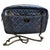 Iconic Chanel 2.55 Blue Metallic Leather and Black Chain Shoulder Bag For Sale - Image 17 of 17
