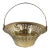 Vintage Brass Basket With Handle For Sale