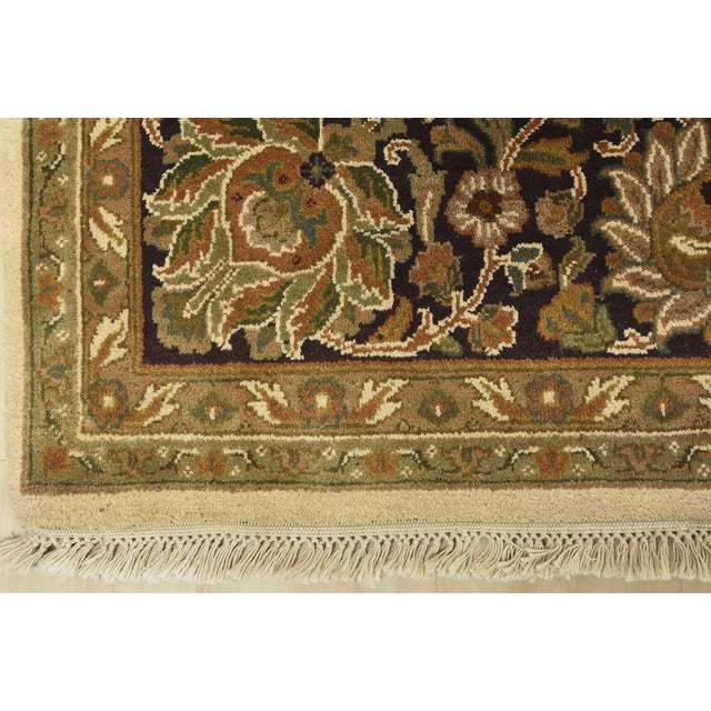 Agra Rug 8'3'' X 10'4'' Ivory Wool Traditional Hand-Knotted Oriental Carpet For Sale - Image 10 of 12
