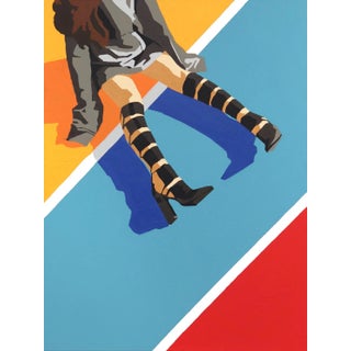 "She From Long Beach, She on Cherry" Contemporary Pop Art Figurative Mixed-Media Painting by Danny Brown For Sale