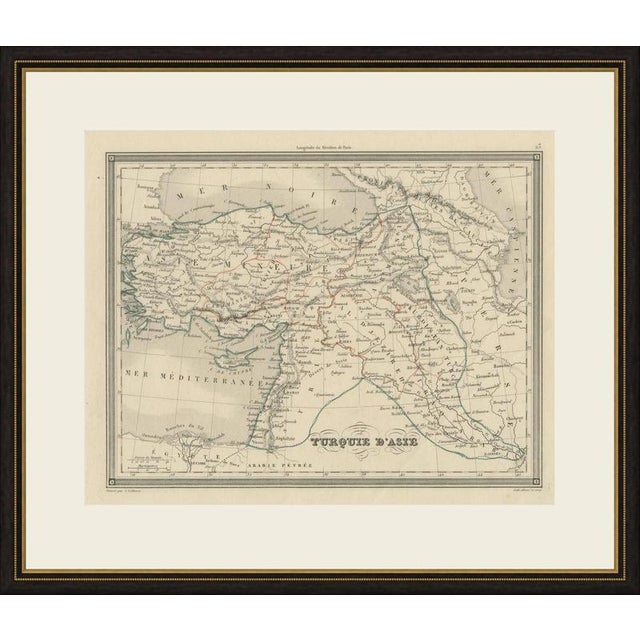 This antique map of Turkey in Asia, titled simply Turquie d'Asie, was drawn by Alexandre Vuillemin for his atlas published...