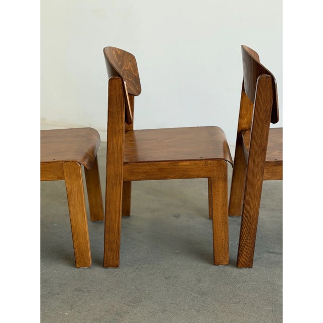 1970s German Plywood Dining Chairs- Set of Four For Sale - Image 15 of 18