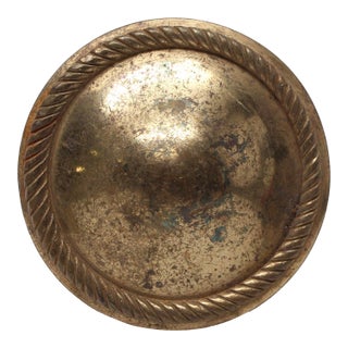 Vintage Hollow Concentric Single Entry Brass Door Knob For Sale