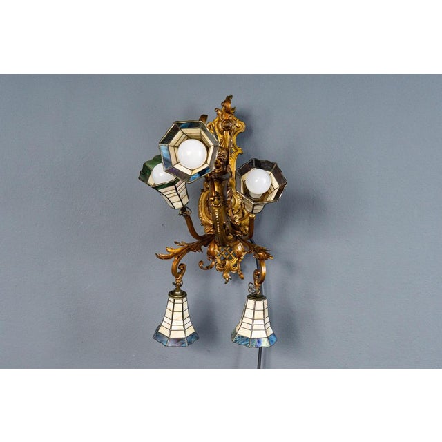 Object: Wall lamp Epoch & style: Historicism - second half of the 19th century Features - elegant and decorative lamp with...