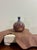 Vintage mid-century modern American studio pottery bud vase with a beautifully balanced, sculptural form. The rounded body...