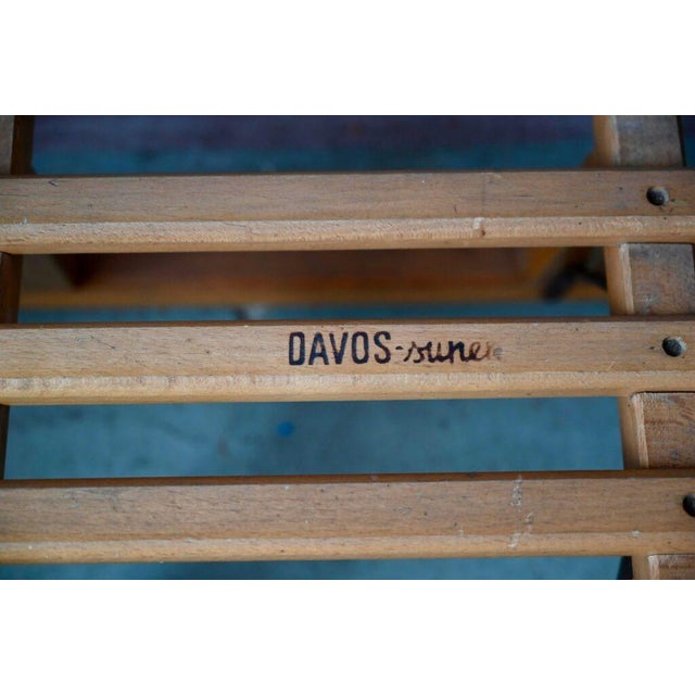 Vintage Sled in Wood and Metal from Davos For Sale - Image 4 of 10