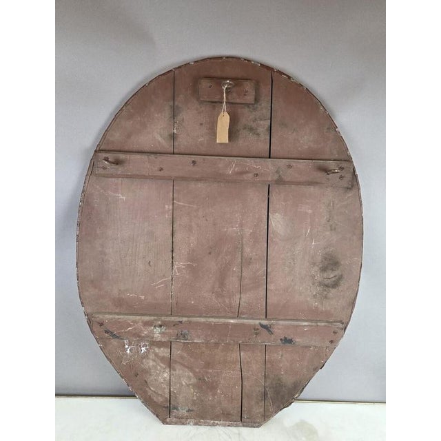 Brown Coat of Arms Panel in Painted Sheet Metal, Early 20th Century For Sale - Image 8 of 9