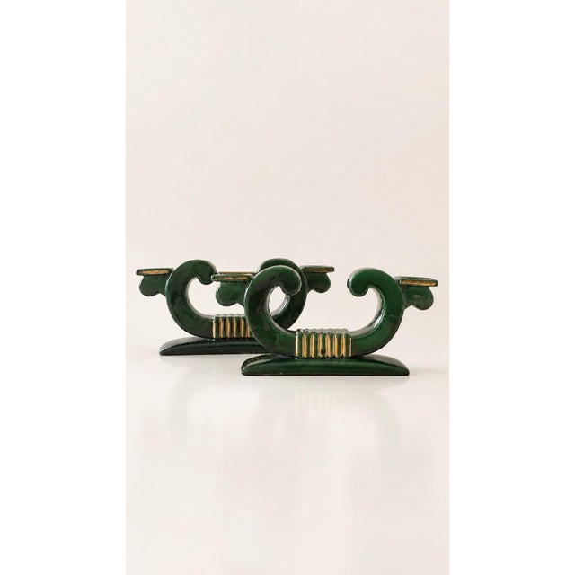 Vintage Candlesticks in Ceramic from Saint Clément, 1960, Set of 2, in Flawless conditions. Designed 1960 to 1969 This...