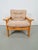 Vintage Brutalist Armchair in Pine and Fabric, 1970s For Sale - Image 6 of 9