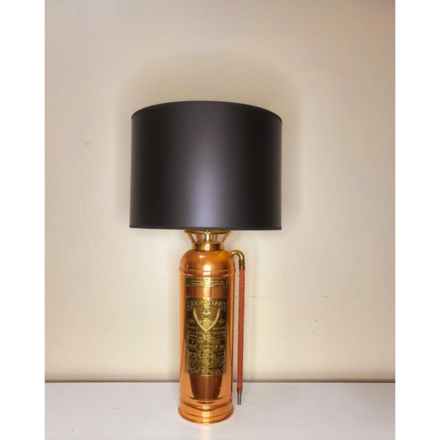 Antique Fire Extinguisher Lamp With Shade | Chairish
