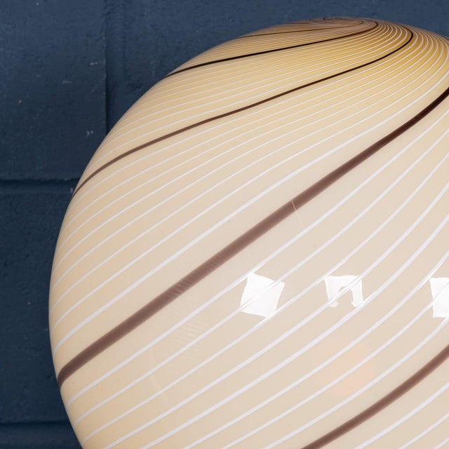 Vintage Italian Hand-Blown Murano Glass Table Lamp, 1980s For Sale - Image 9 of 18