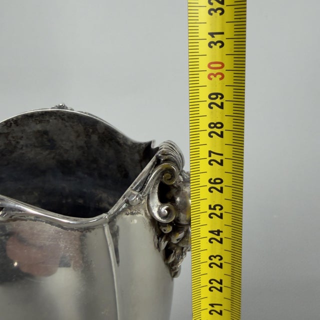 800 Chiseled Silver Vase, 1960 For Sale - Image 11 of 12